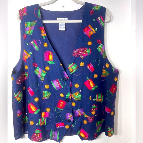 picone sport size 1X woman christmas vest...B/3 - Picture 3 of 12